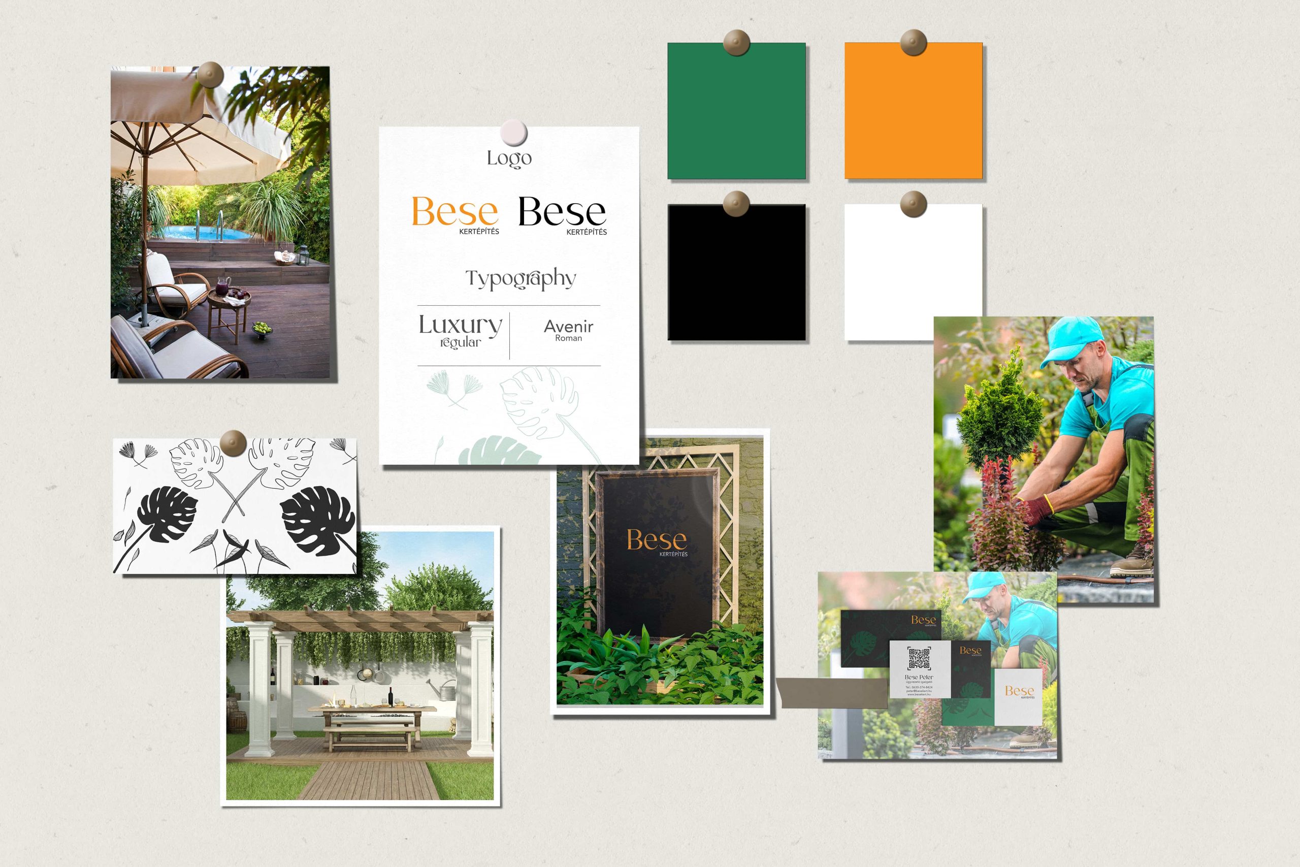 Bese Kertépítés moodboard 2